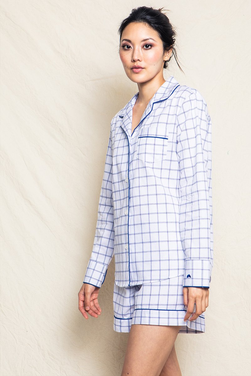 Women's Nantucket Tattersall Long Sleeve Short Set