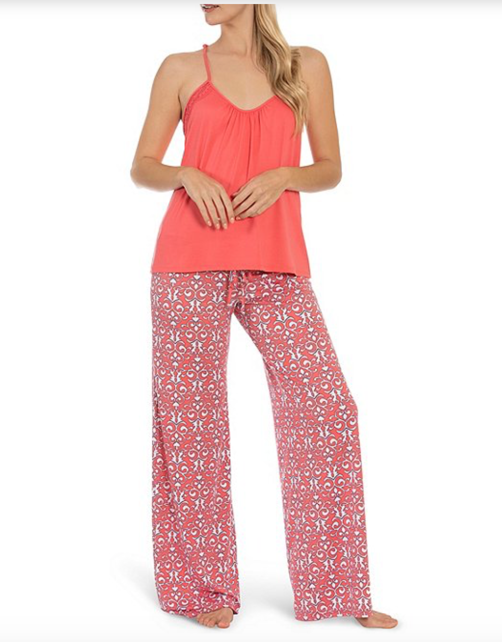 Isla Printed Jersey Knit Pajama Set