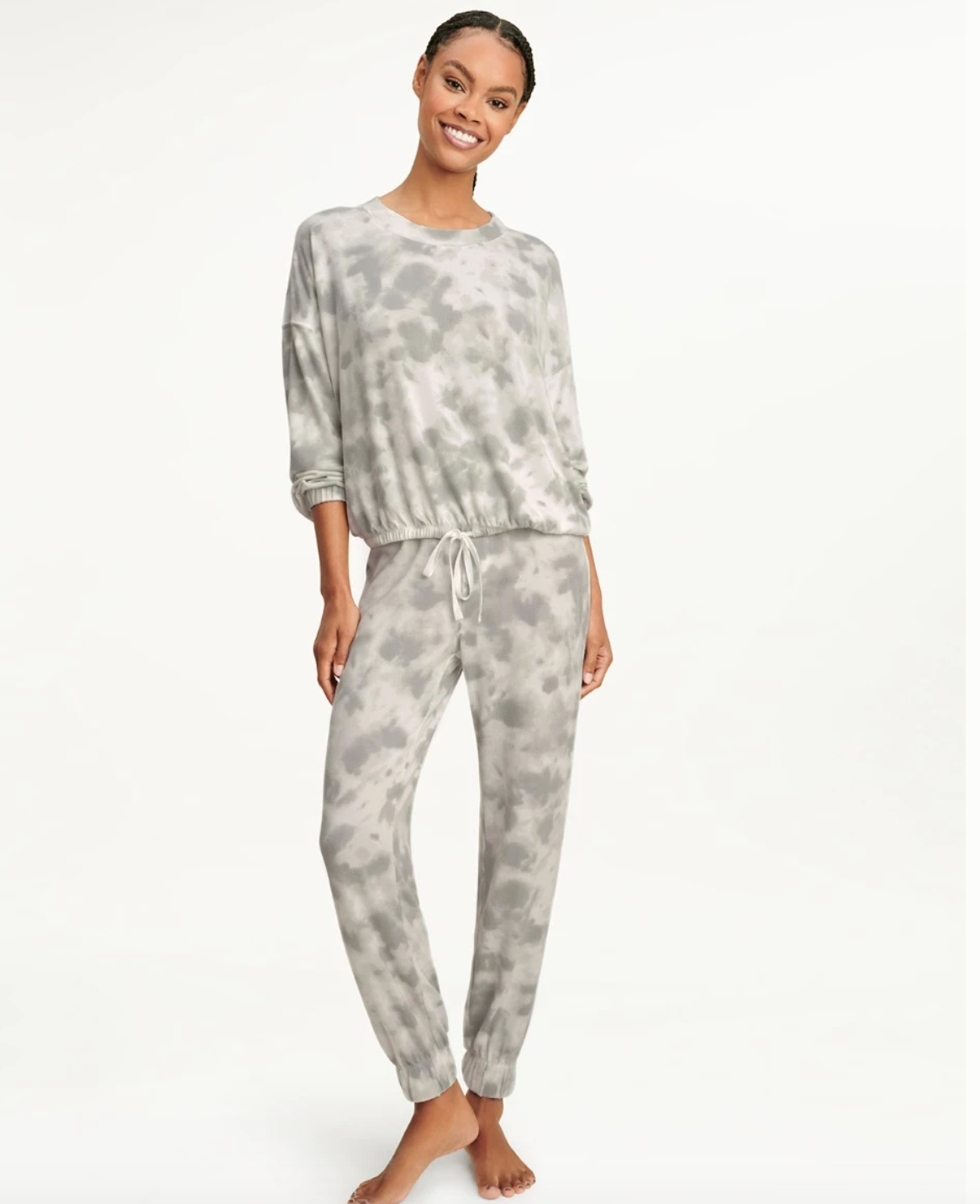 Nora Long Sleeve Pant Set and Pony Tail