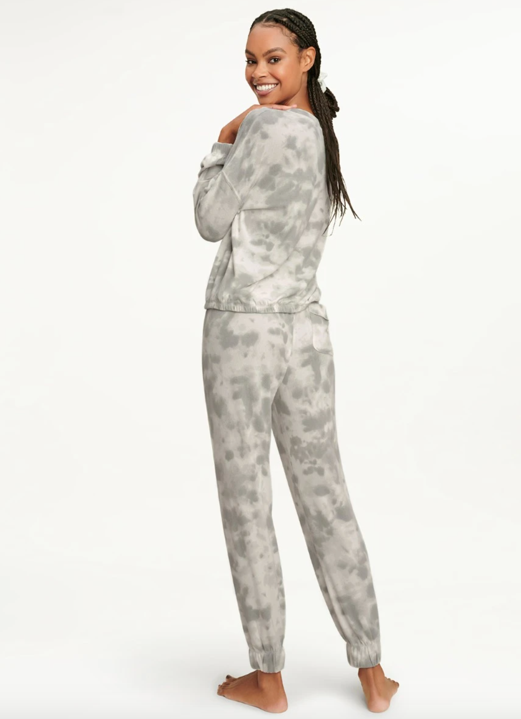 Nora Long Sleeve Pant Set and Pony Tail
