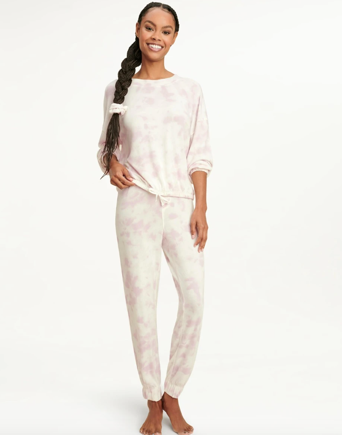 Nora Long Sleeve Pant Set and Pony Tail
