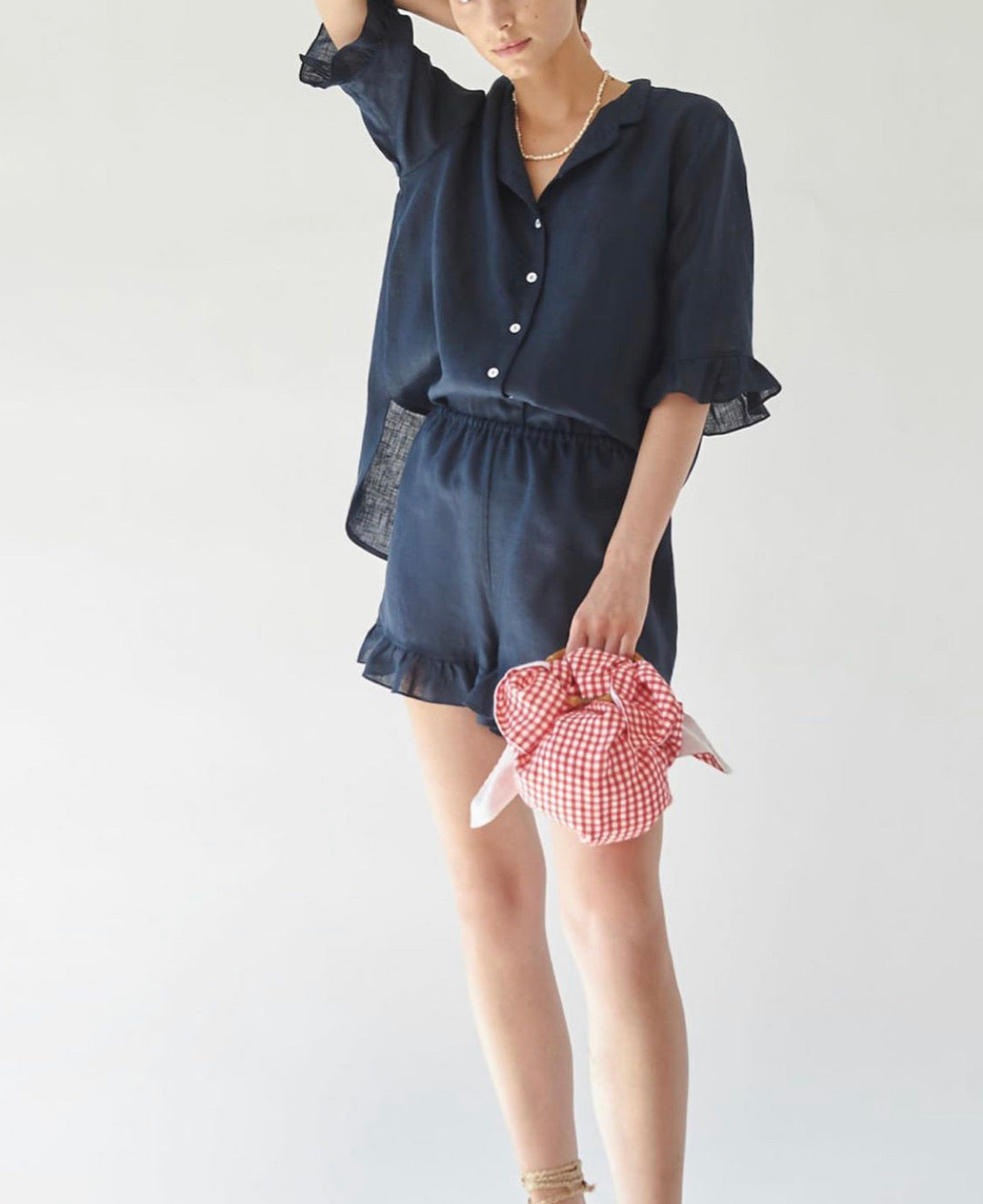 Linen short set