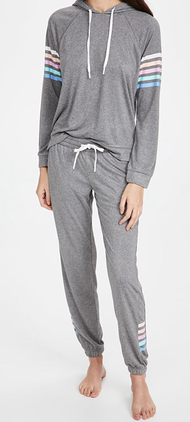 COLORFUL CLASSICS BANDED JOGGER SET