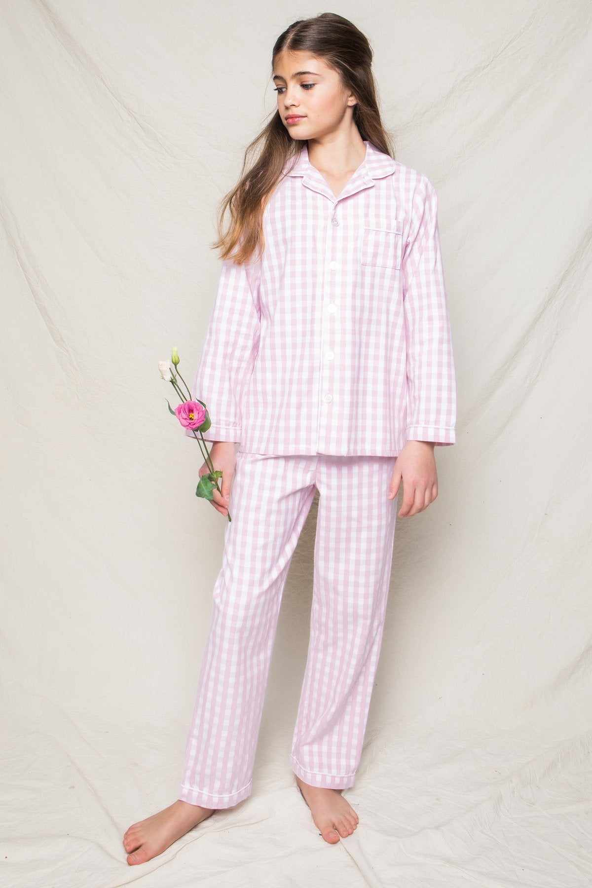 Pink Gingham Pajama Set