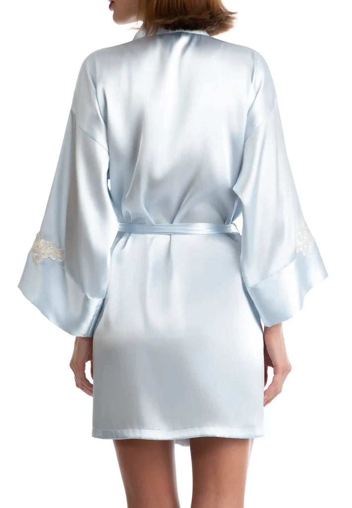 OPHELIA Chemise and robe in Silver Blue